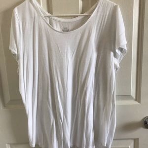 White Flowy Tee